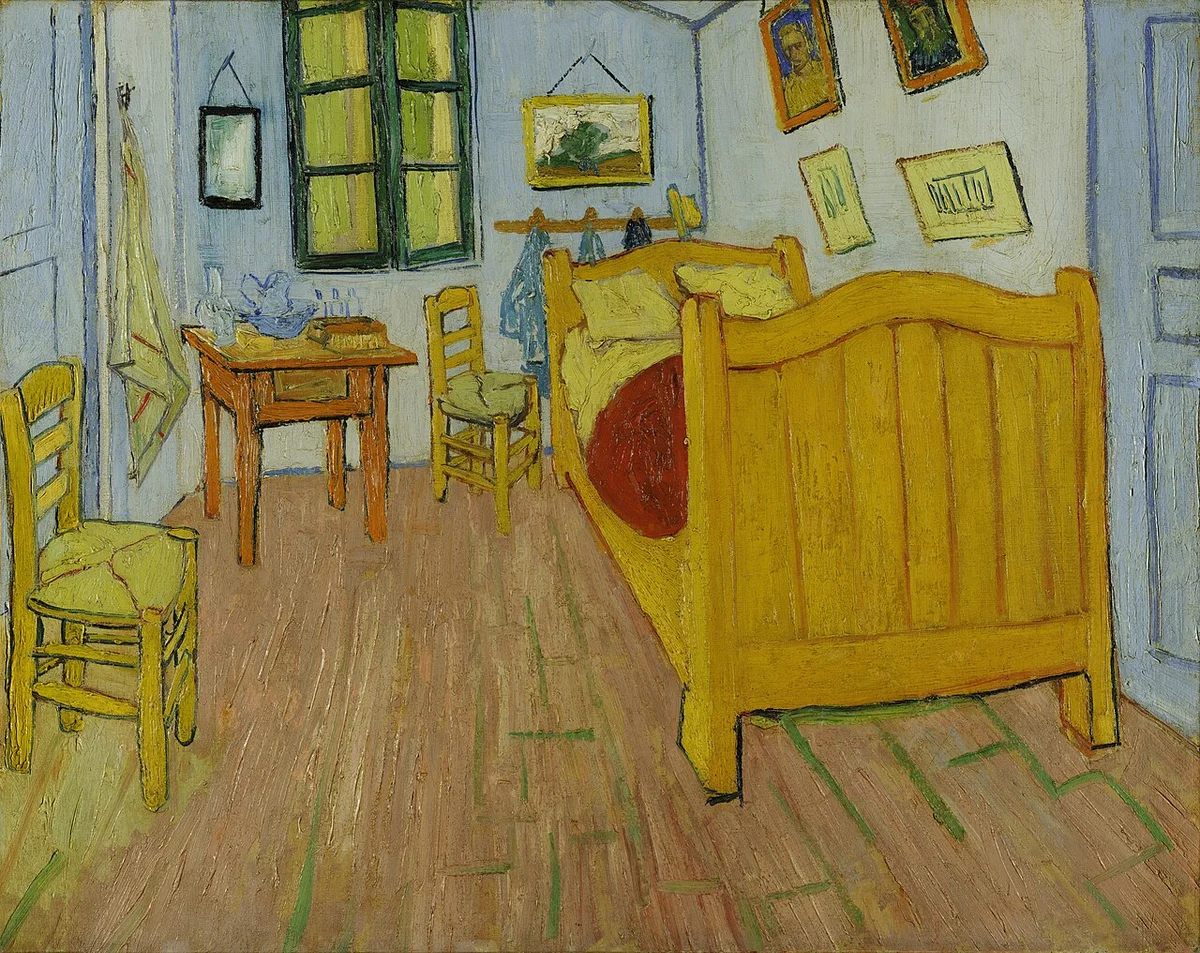 Vincent van Gogh, The Bedroom, first version, 1888. Van Gogh Museum, Amsterdam (Vincent van Gogh Stichting).