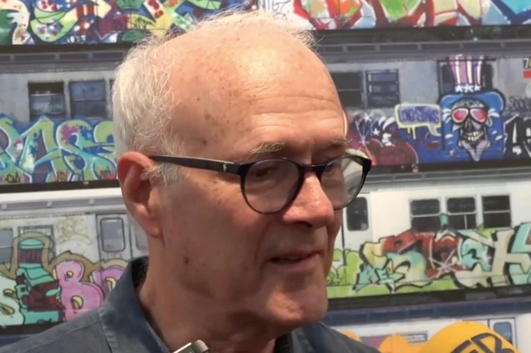 Henry Chalfant in 2018; this is not a photograph of the exhibition.
