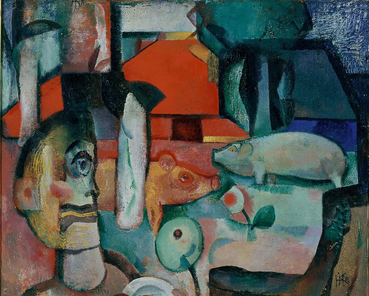 Herman Kruyder, Der Schweineschlachter (1925), gemeinfrei.