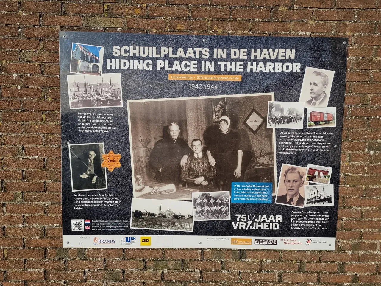 historisch informatiebord op Urk