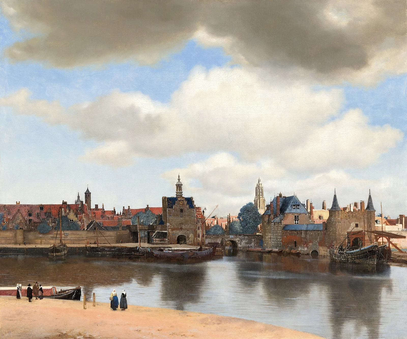 Vermeers Gezicht op Delft (circa 1660-1661) uit het Mauritshuis, de komende maanden te zien in Madrid.
