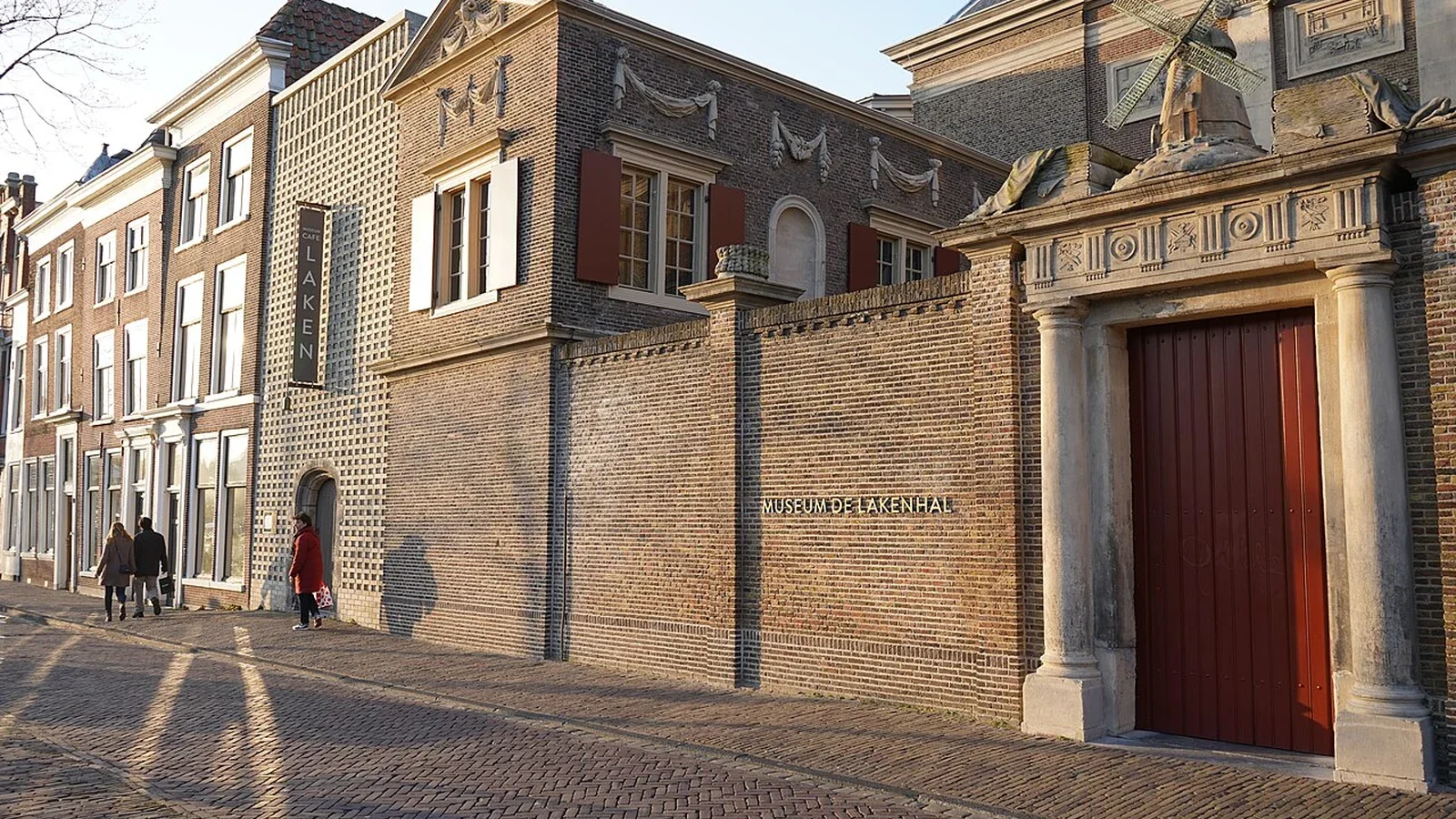 The historic façade of Museum De Lakenhal in Leiden.