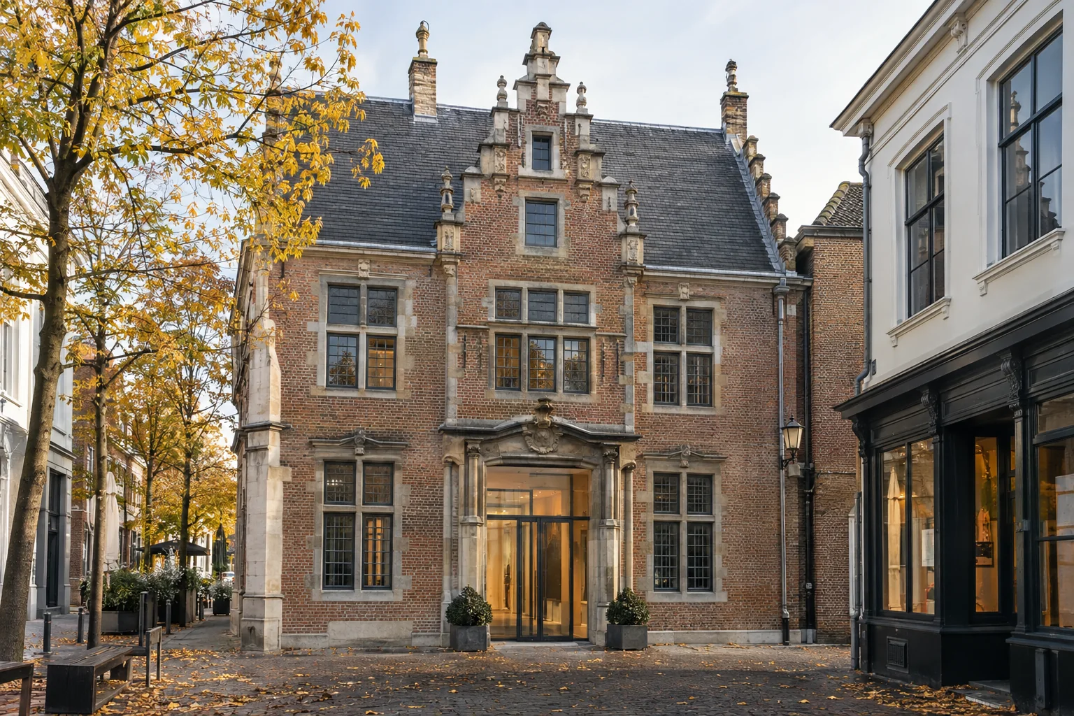 A fictional renovated Dutch town hall, not Stedelijk Museum Kampen.