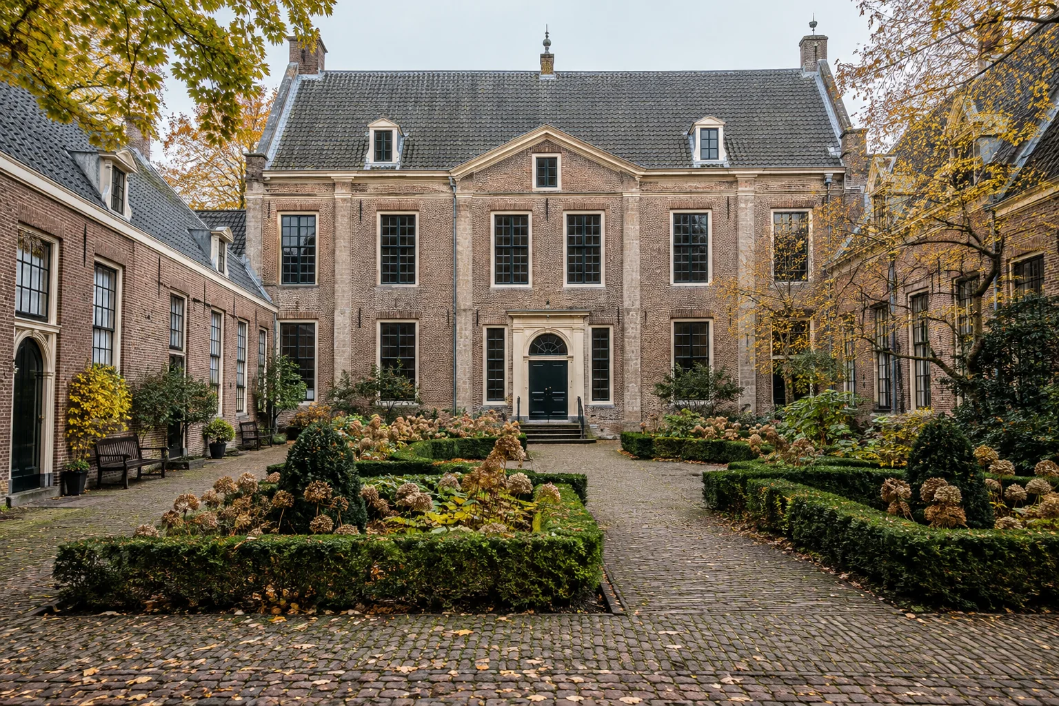 A fictional old care building used as a museum, not Haarlem’s Dolhuys.