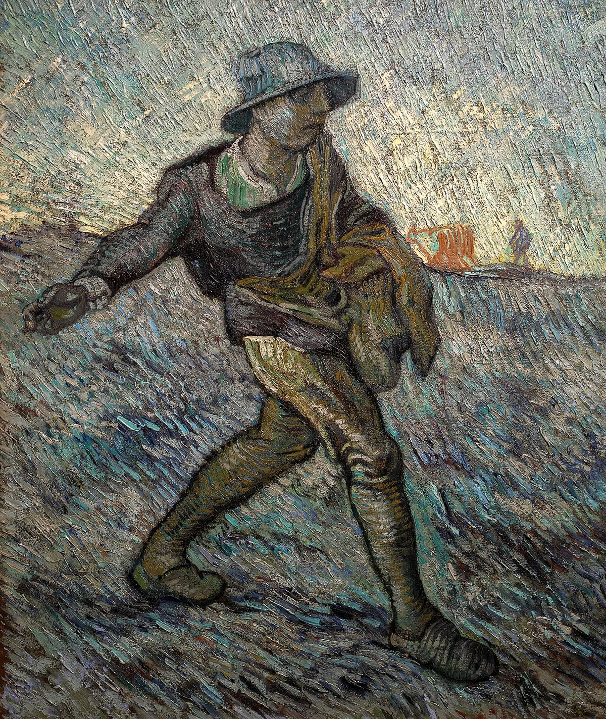 Vincent van Gogh, Der Sämann (nach Millet), Saint-Rémy, 1889. Eine spätere Fassung zum Vergleich mit dem Gemälde vom Juni 1888.