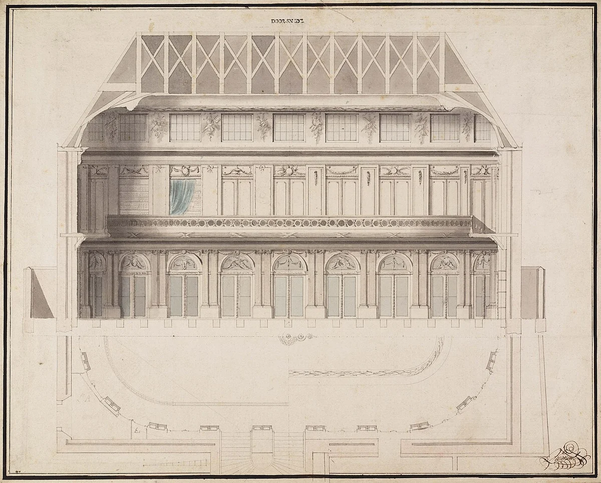 Leendert Viervant, design for the Oval Room of Teylers Museum.